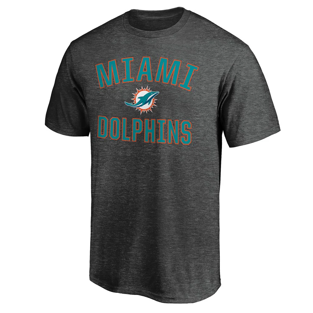 NFL Miami Dolphins Fanatics Victory Arch T-Shirt - Charcoal - Image 2
