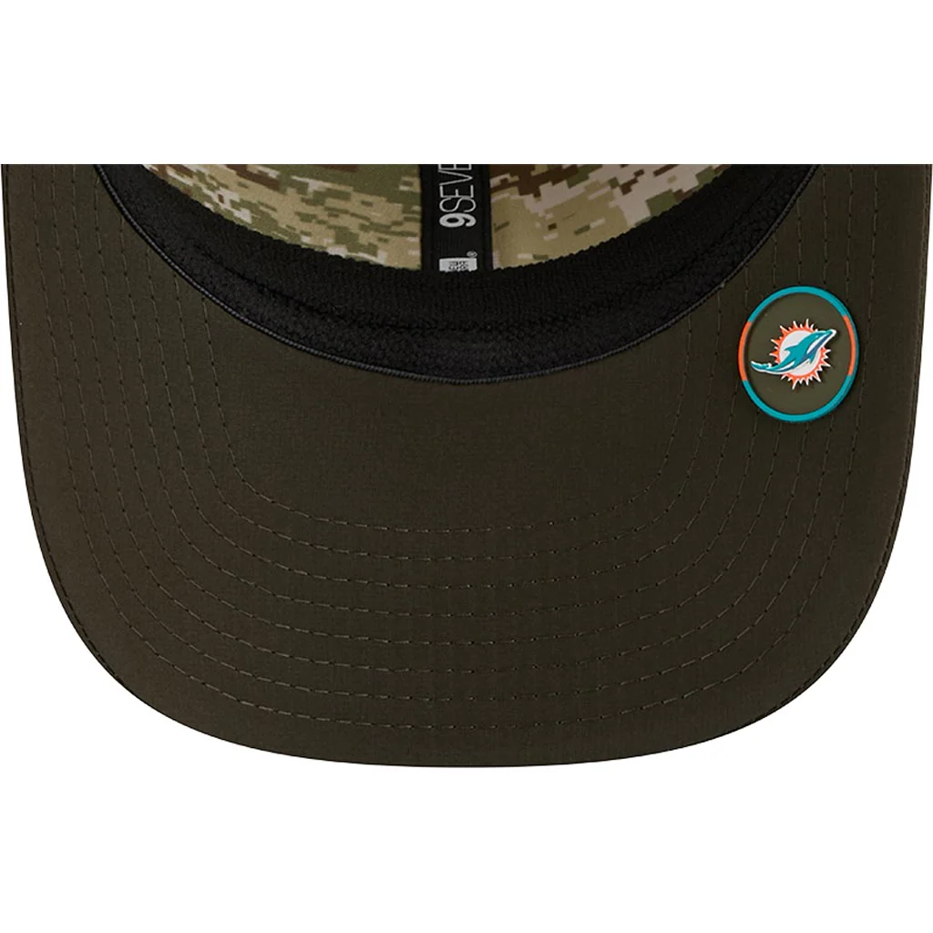 NFL Miami Dolphins New Era 2025 Salute to Service 9SEVENTY Stretch-Snapback Hat - Green - Image 5