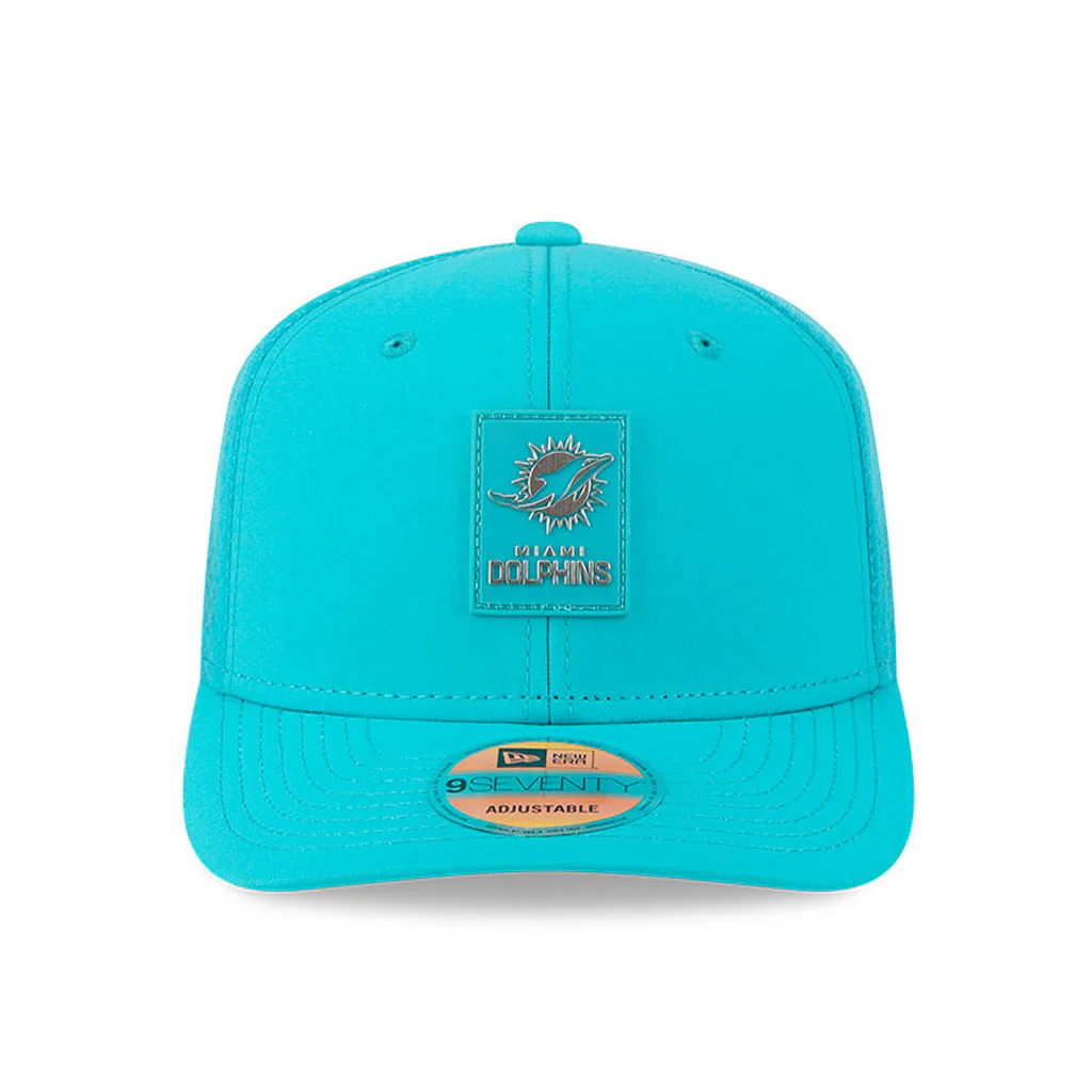 NFL Miami Dolphins New Era 2025 Sideline 9SEVENTY Stretch-Snapback Hat - Teal - Image 3