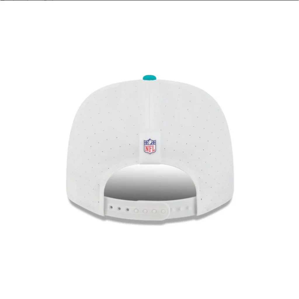 NFL Miami Dolphins New Era 2025 Training 9SEVENTY Stretch Snap Hat - White - Image 4