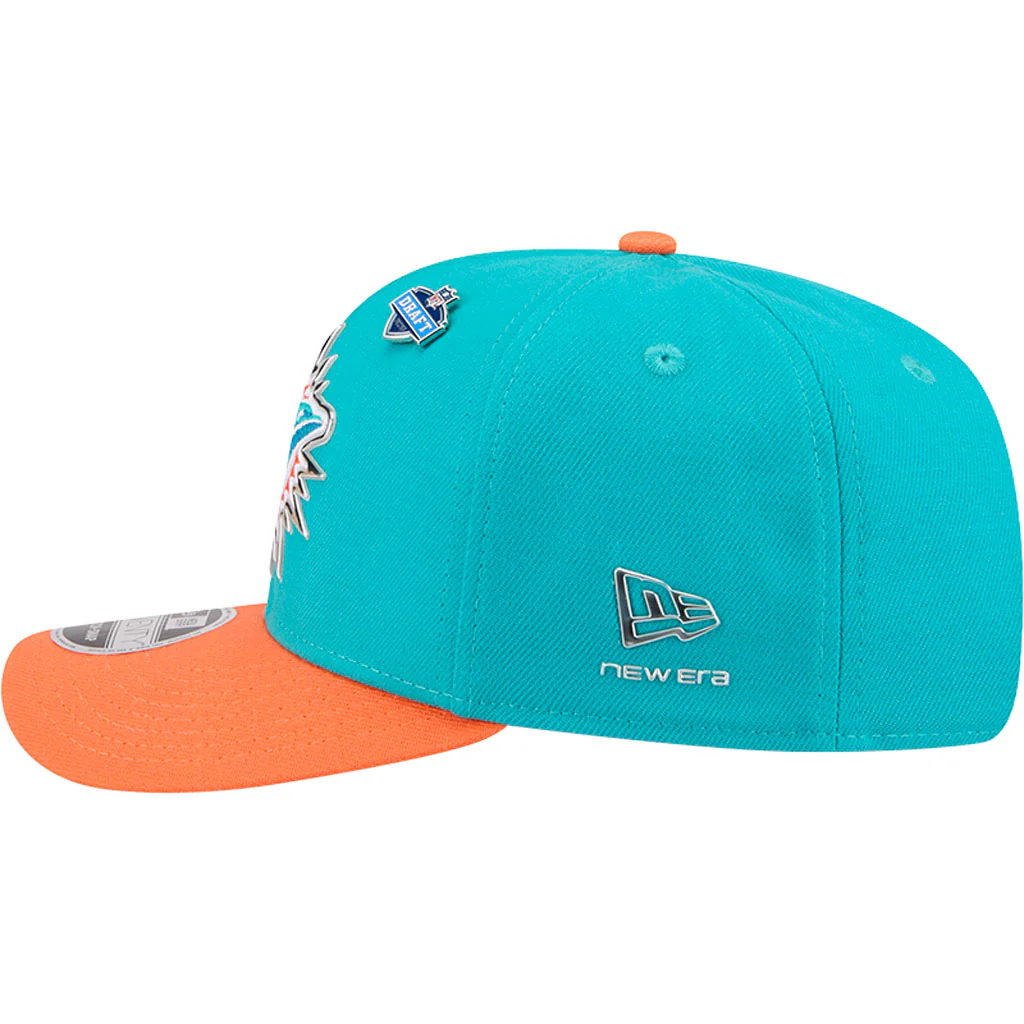 NFL Miami Dolphins New Era 2026 Draft 9SEVENTY Snapback Hat - Teal - Image 4