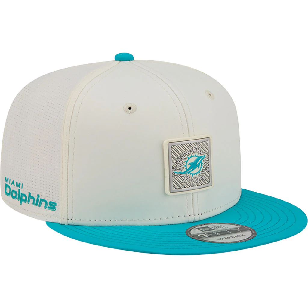 NFL Miami Dolphins New Era 2026 Training 9FIFTY Snapback Hat - Cream - Image 2