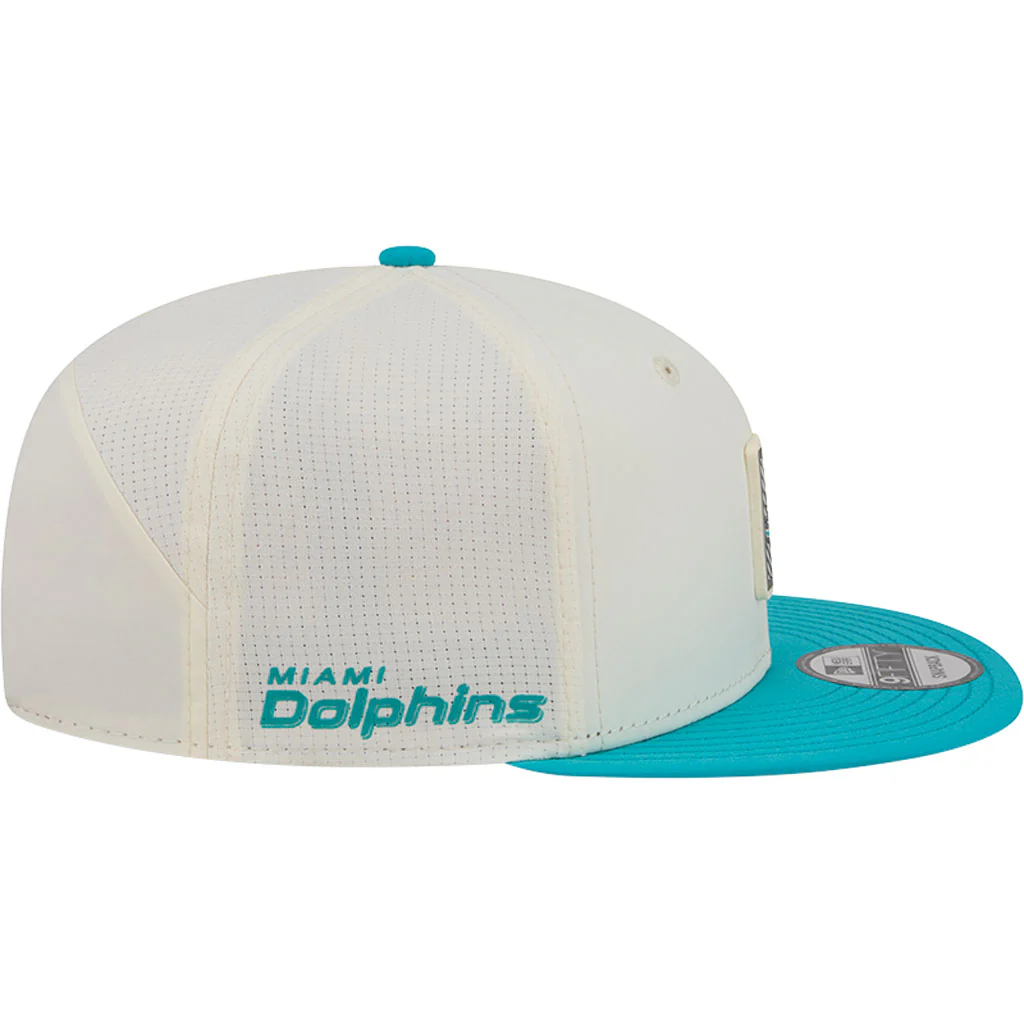 NFL Miami Dolphins New Era 2026 Training 9FIFTY Snapback Hat - Cream - Image 5