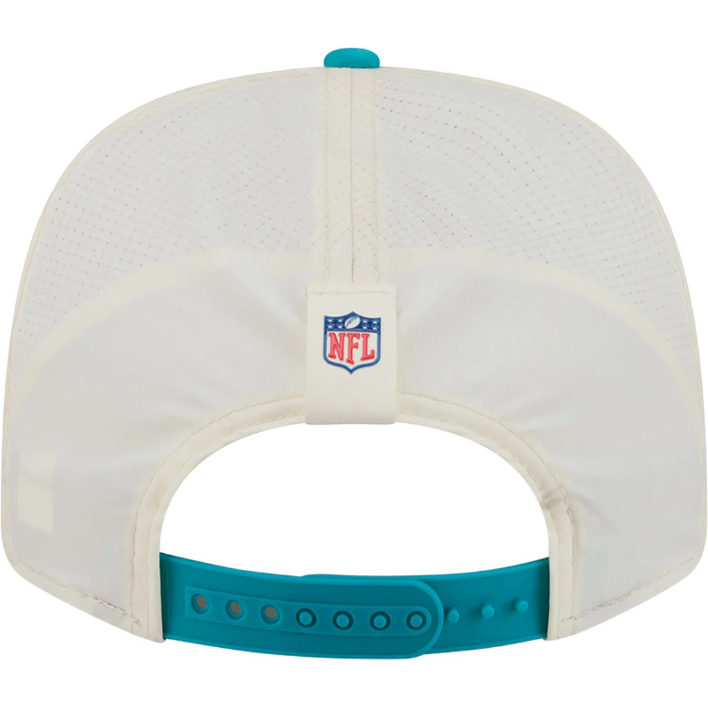 NFL Miami Dolphins New Era 2026 Training 9SEVENTY Stretch Snapback Hat - Cream - Image 6