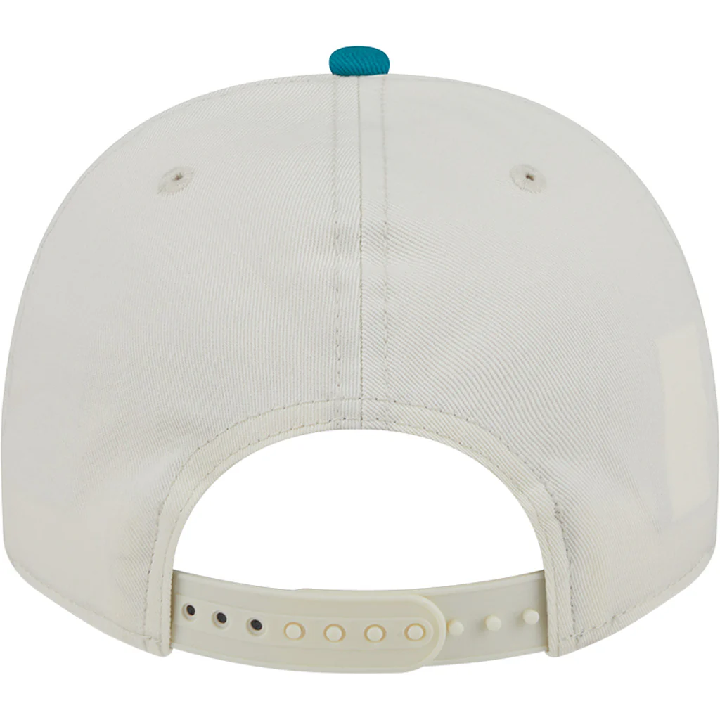 NFL Miami Dolphins New Era Chainstitch Two-Tone 9FIFTY A-Frame Snapback Hat - Cream - Image 4