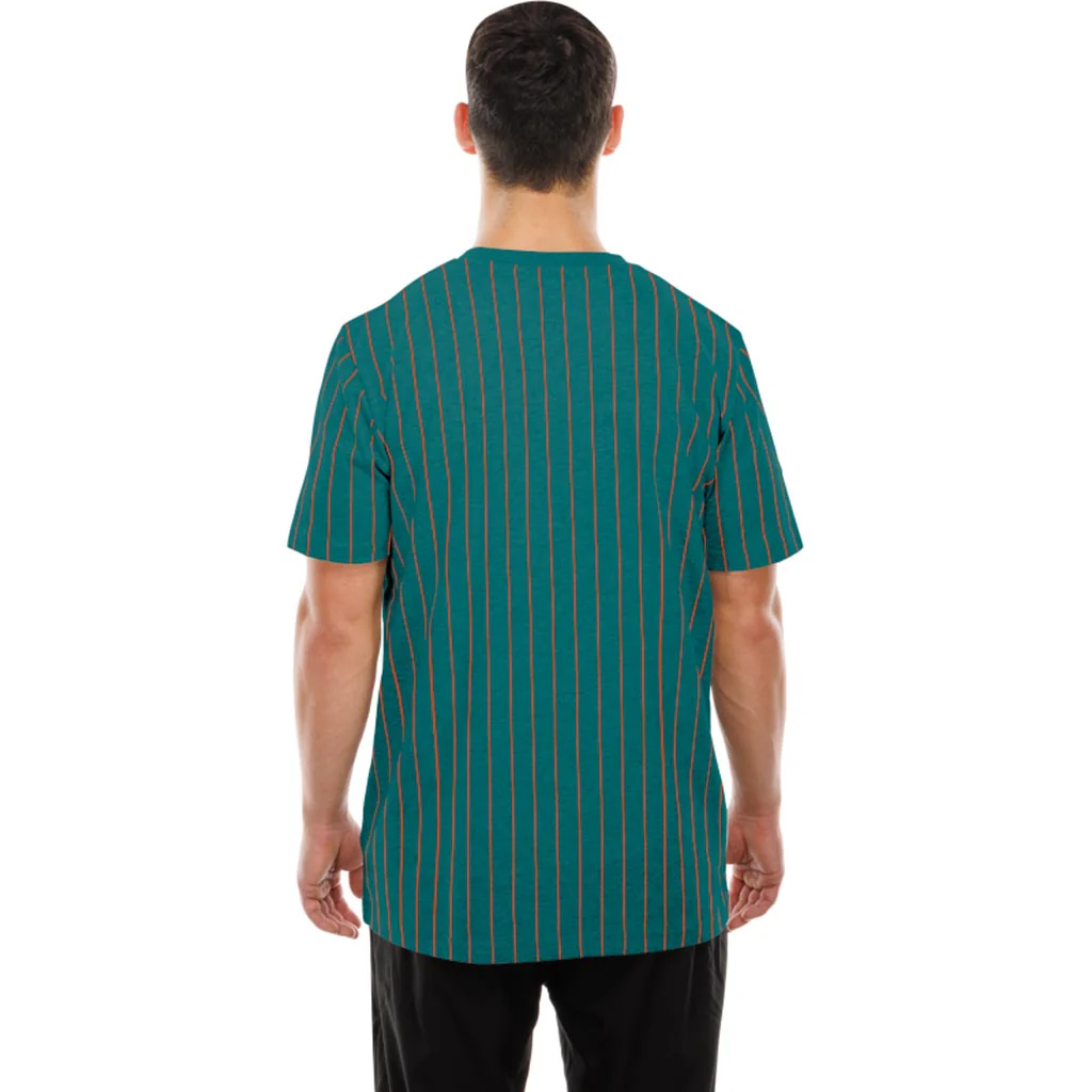 NFL Miami Dolphins New Era Pinstripe T-Shirt - Teal - Image 2