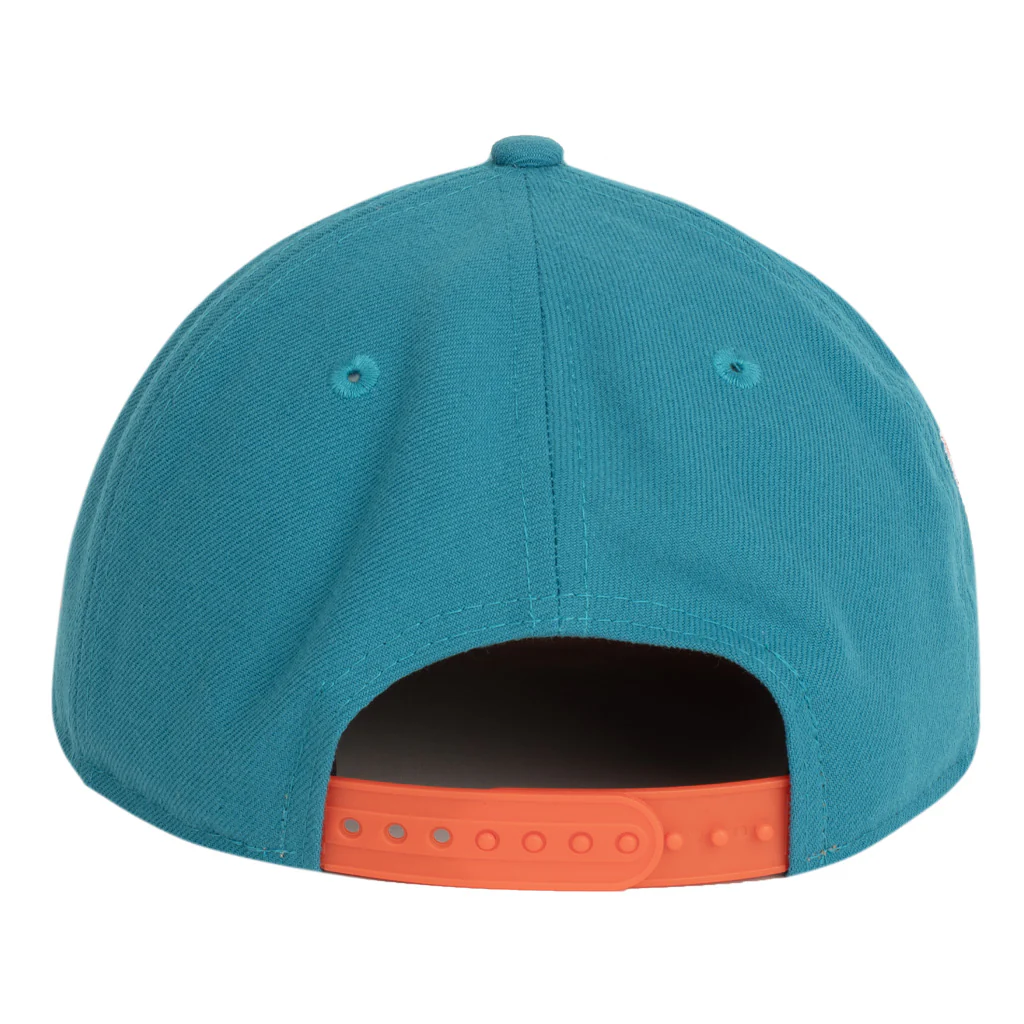 NFL Miami Dolphins New Era Team Undervisor 9FIFTY A-Frame Snapback Hat - Teal - Image 3