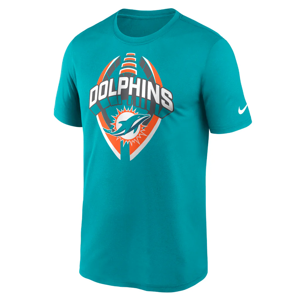 NFL Miami Dolphins Nike 2025 Icon Legend T-Shirt - Teal - Image 2