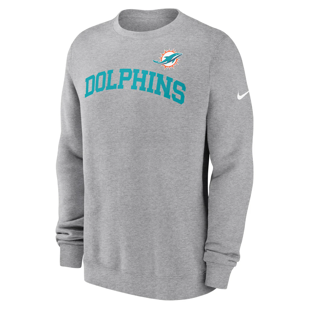 NFL Miami Dolphins Nike Club Pullover Crew - Image 2