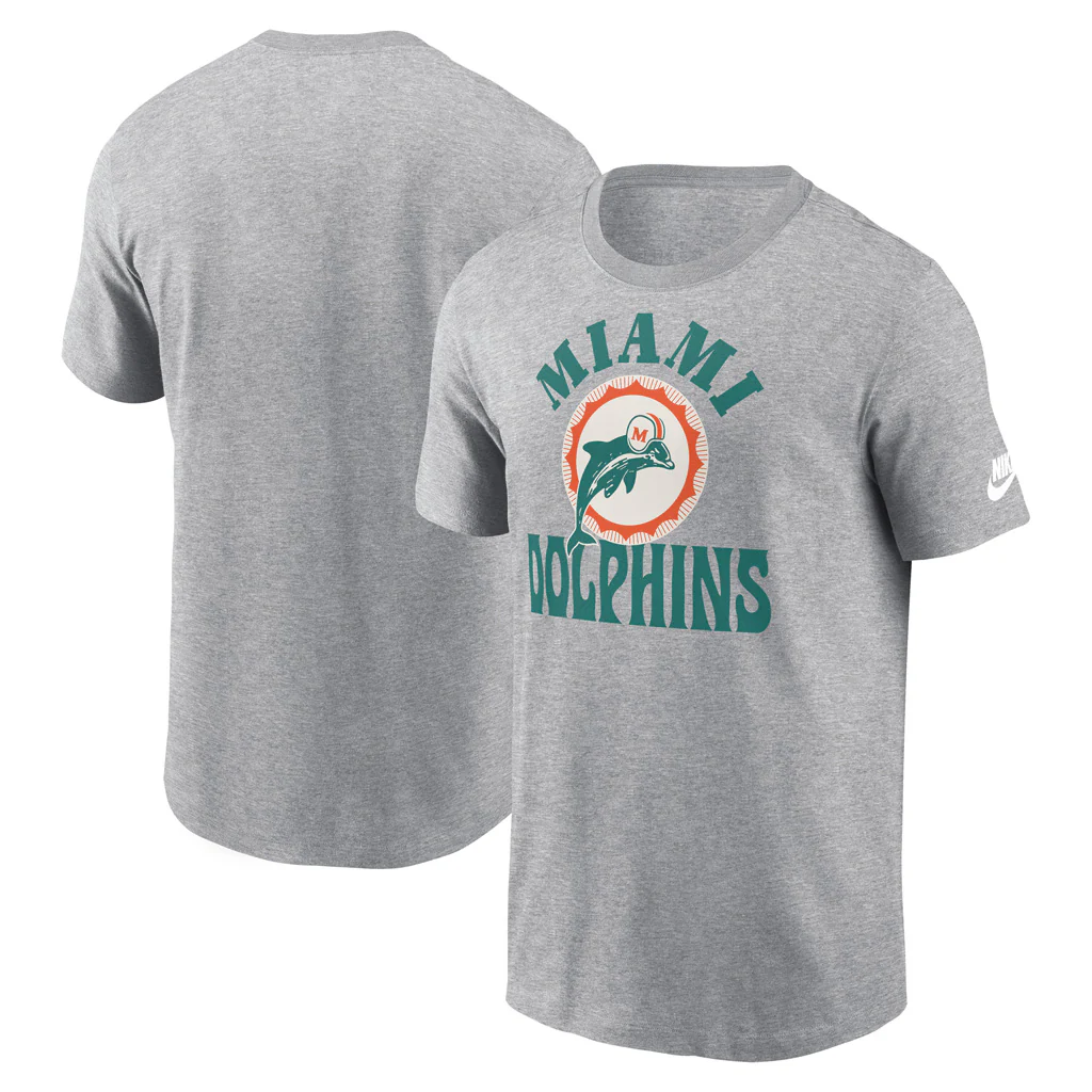 NFL Miami Dolphins Nike Groove Essential T-Shirt - Gray