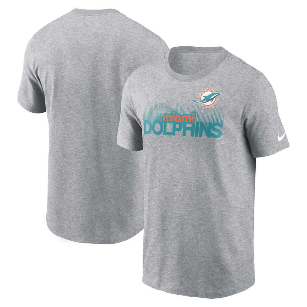 NFL Miami Dolphins Nike Local Essential T-Shirt - Heather Gray