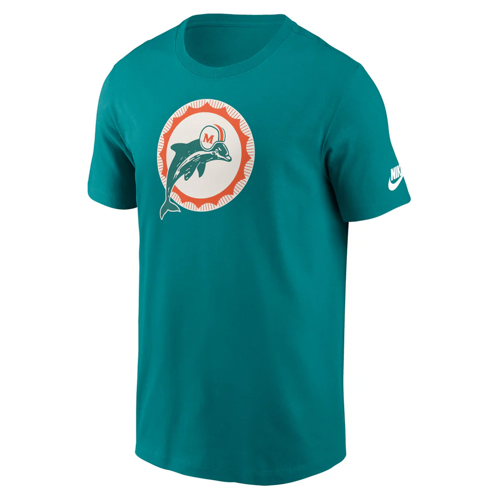 NFL Miami Dolphins Nike Rewind Essential T-Shirt - Aquamarine - Image 2