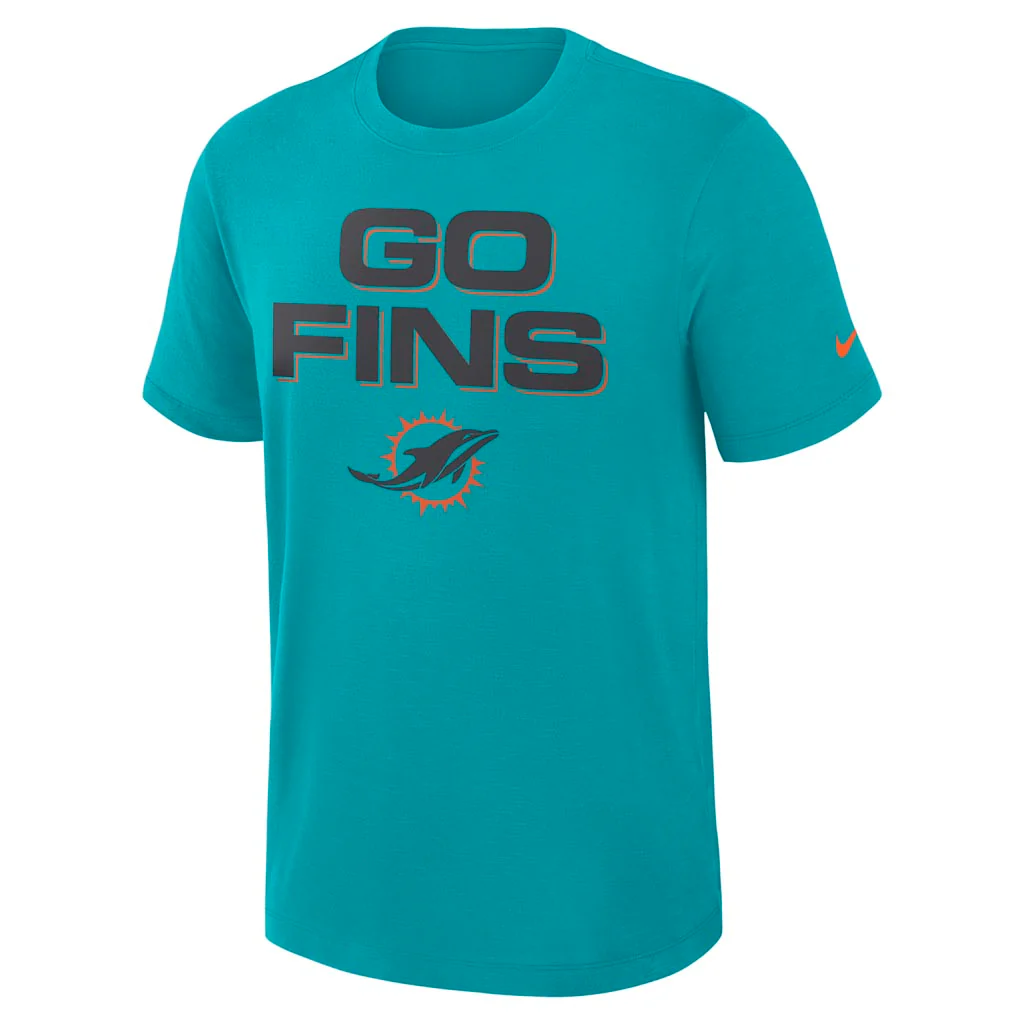 NFL Miami Dolphins Nike Rivalries Slub T-Shirt - Teal - Image 2