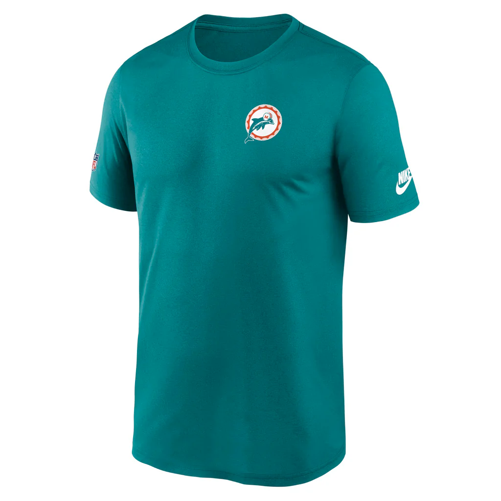 NFL Miami Dolphins Nike Small Alternate Logo Legend T-Shirt - Teal - Image 2