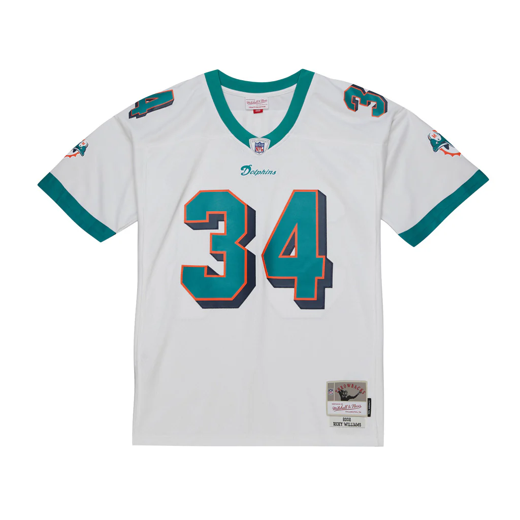 NFL Miami Dolphins Ricky Williams Mitchell & Ness 2002 Legacy Jersey - Image 2