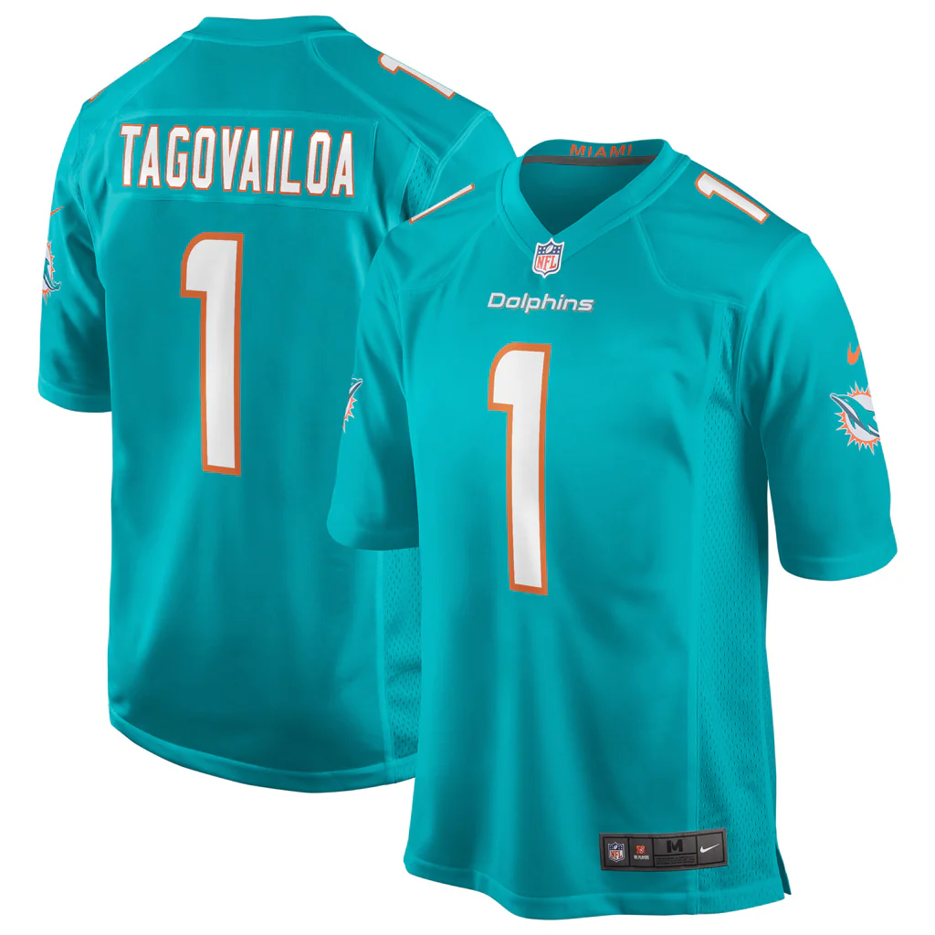 NFL Miami Dolphins Tua Tagovailoa Nike Game Jersey - Aquamarine