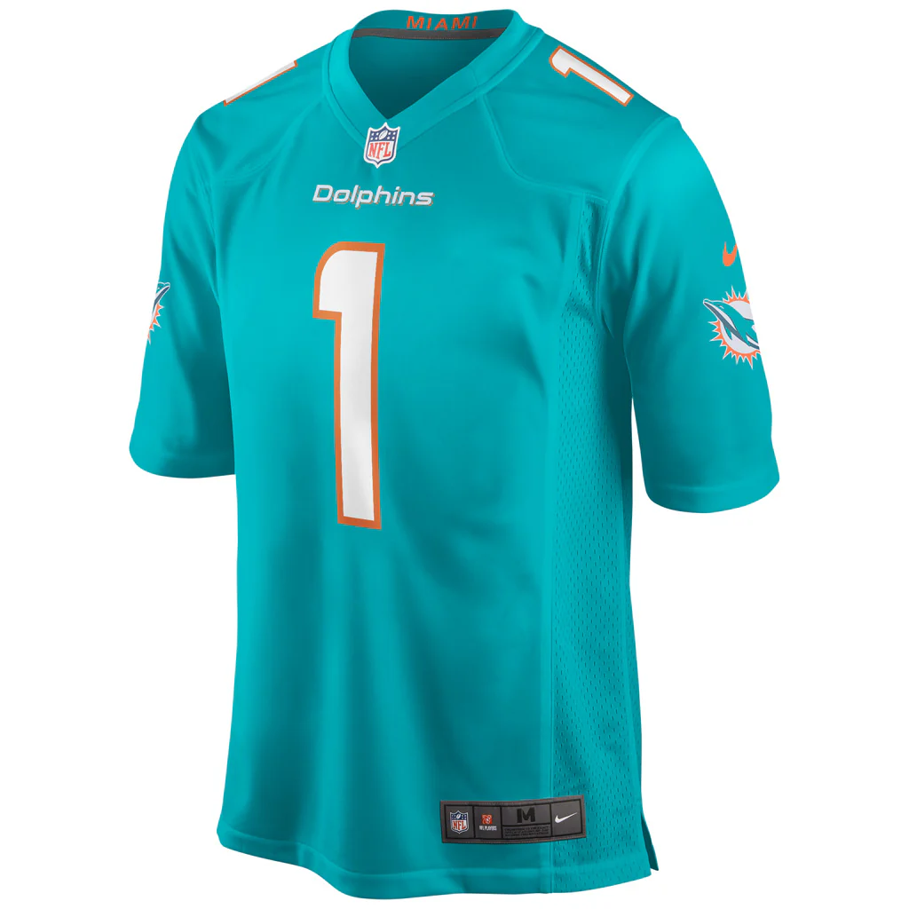 NFL Miami Dolphins Tua Tagovailoa Nike Game Jersey - Aquamarine - Image 2