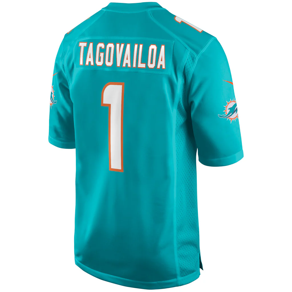NFL Miami Dolphins Tua Tagovailoa Nike Game Jersey - Aquamarine - Image 3