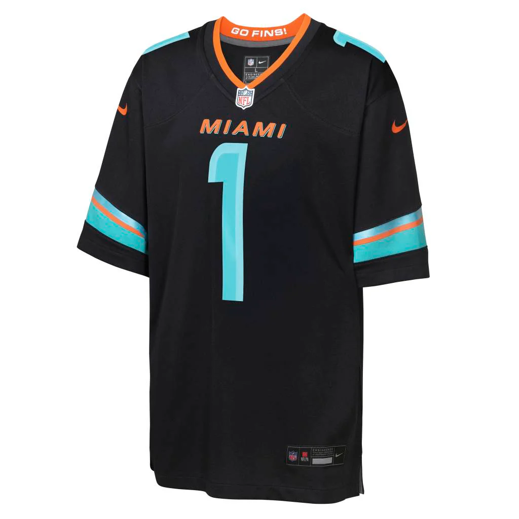 NFL Miami Dolphins Tua Tagovailoa Youth Nike Rivalries Game Jersey - Navy - Image 2