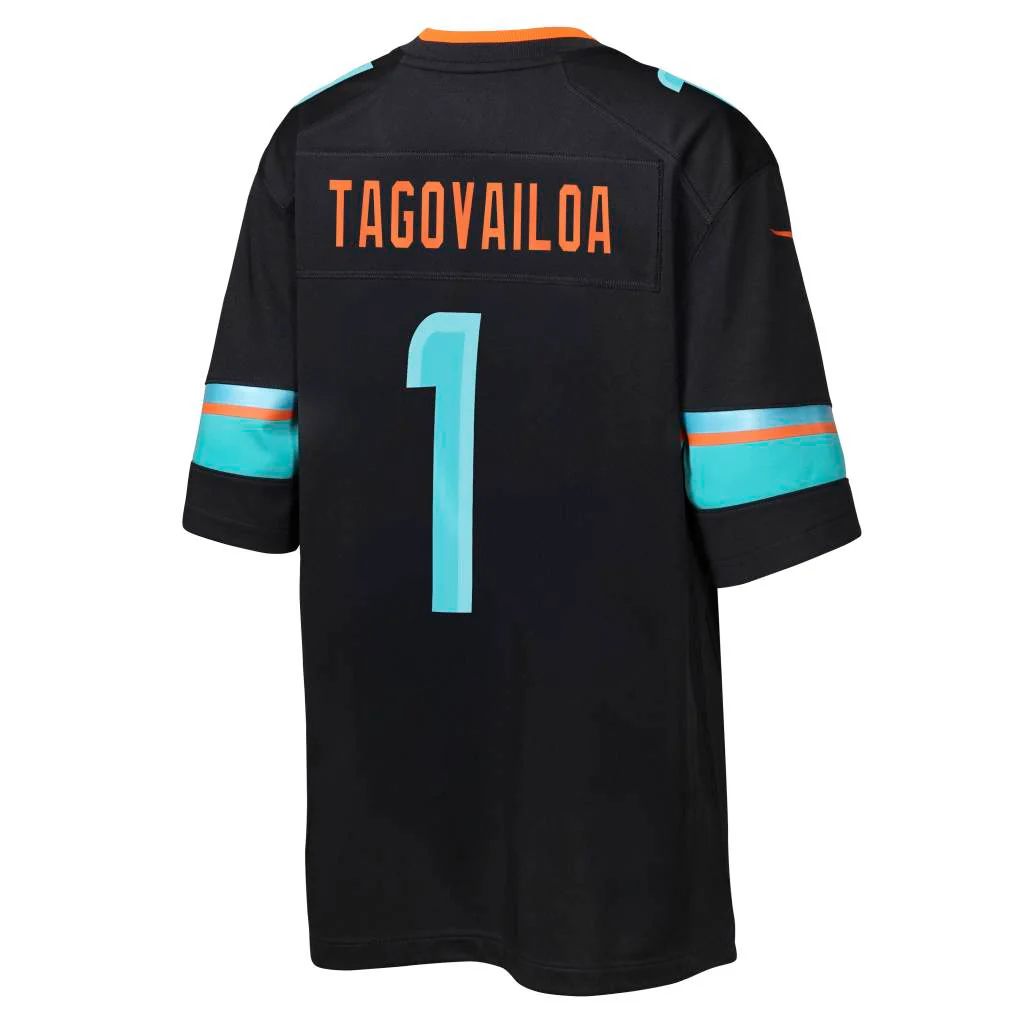 NFL Miami Dolphins Tua Tagovailoa Youth Nike Rivalries Game Jersey - Navy - Image 3
