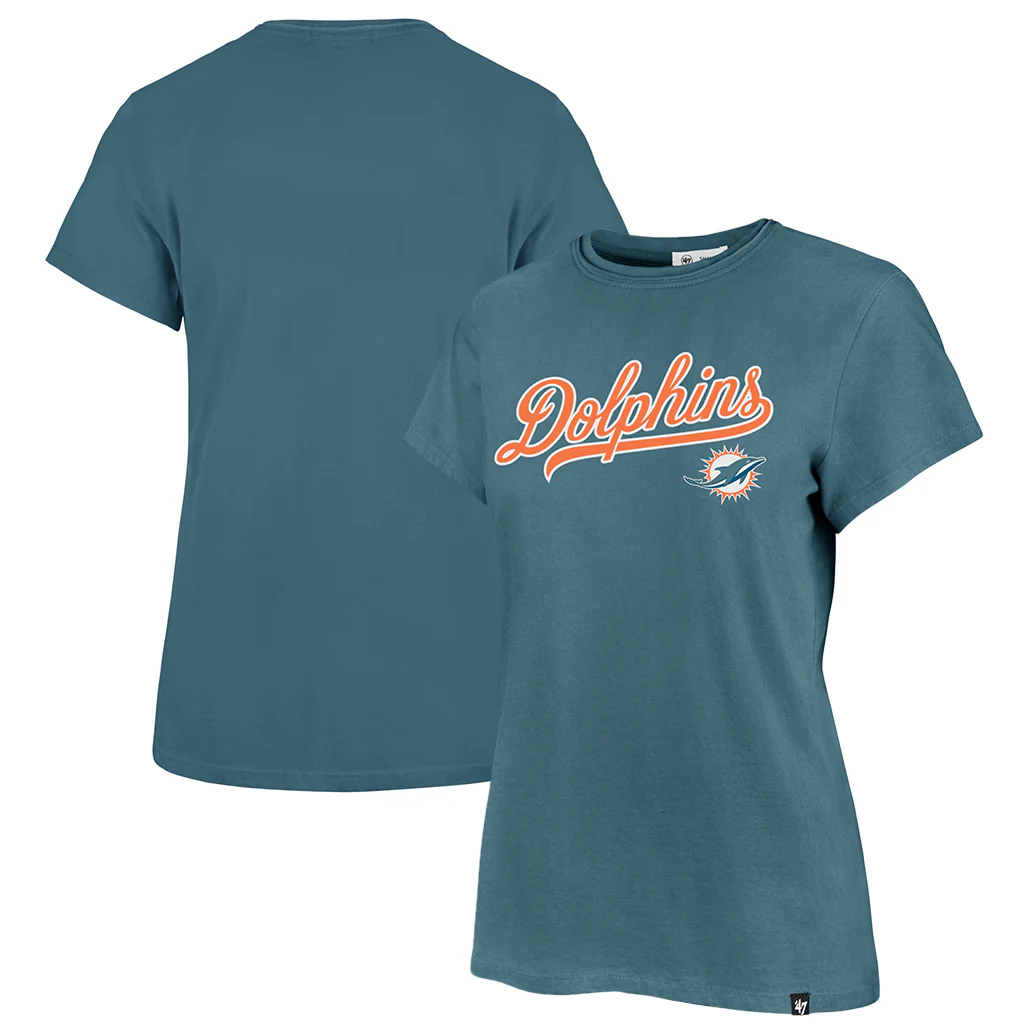 NFL Miami Dolphins Women's '47 Tail Sweep Frankie T-Shirt - Teal