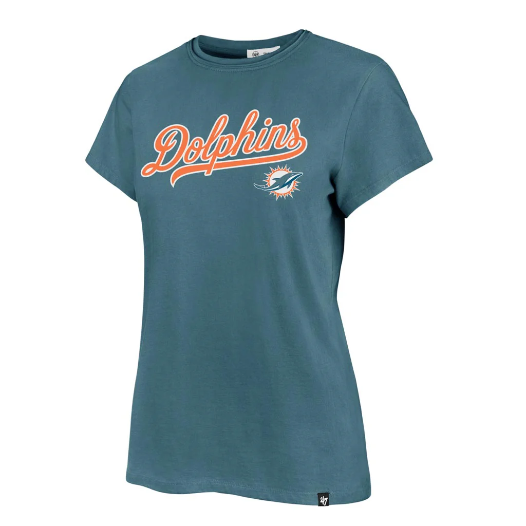 NFL Miami Dolphins Women's '47 Tail Sweep Frankie T-Shirt - Teal - Image 2