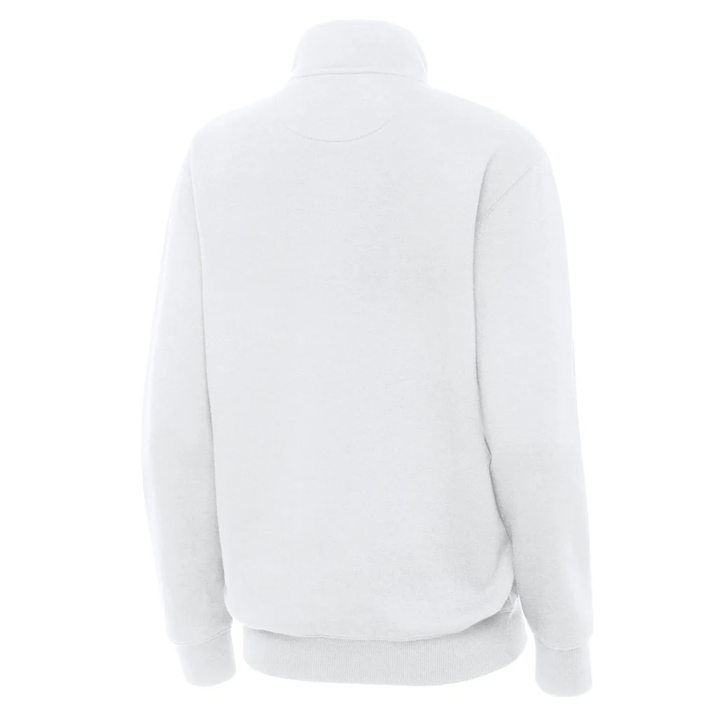 NFL Miami Dolphins Women's Antigua Victory 1/4 Zip Pullover Jacket - White - Image 2