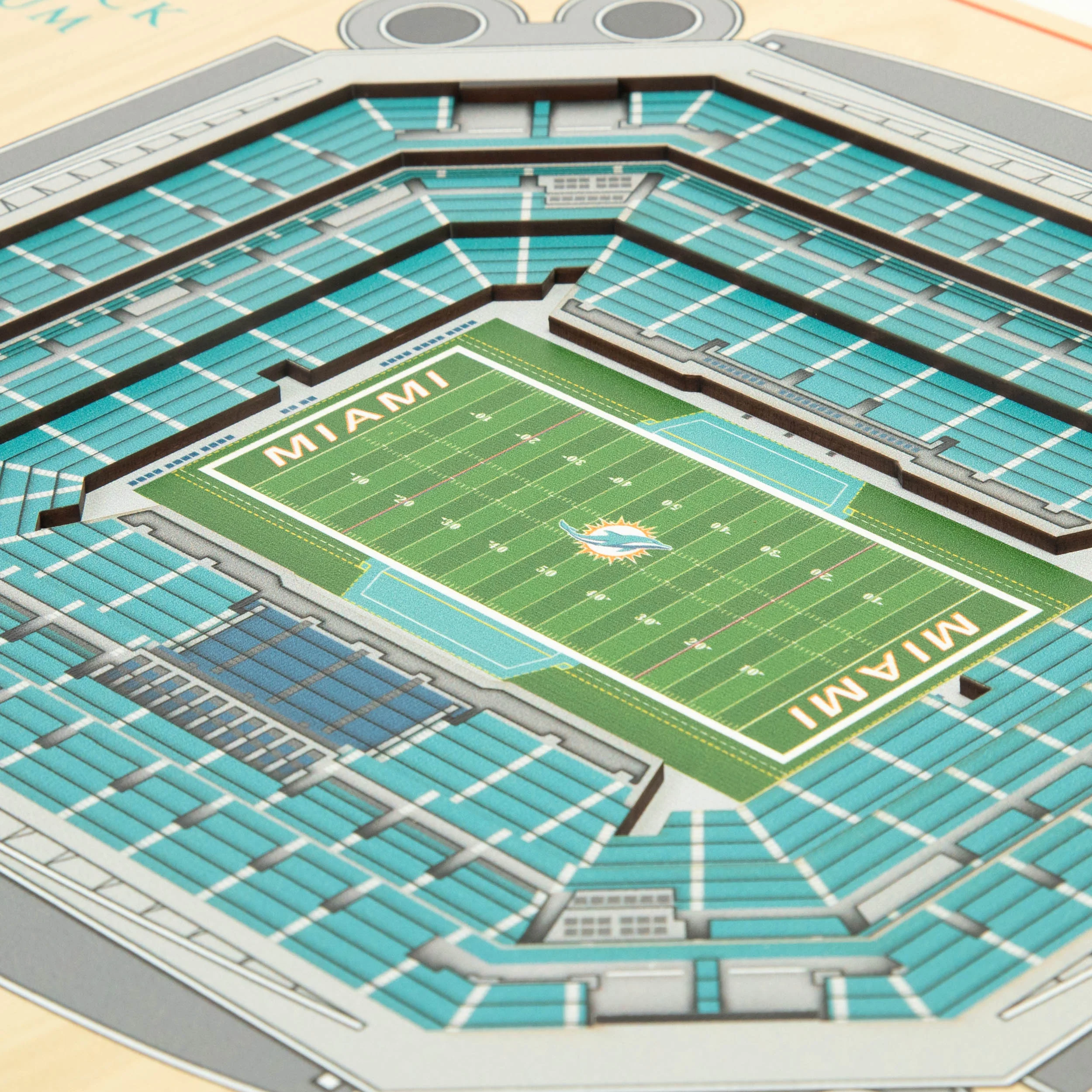NFL Miami Dolphins You the fan 5-Layer Stadium View Wall Art - Image 3