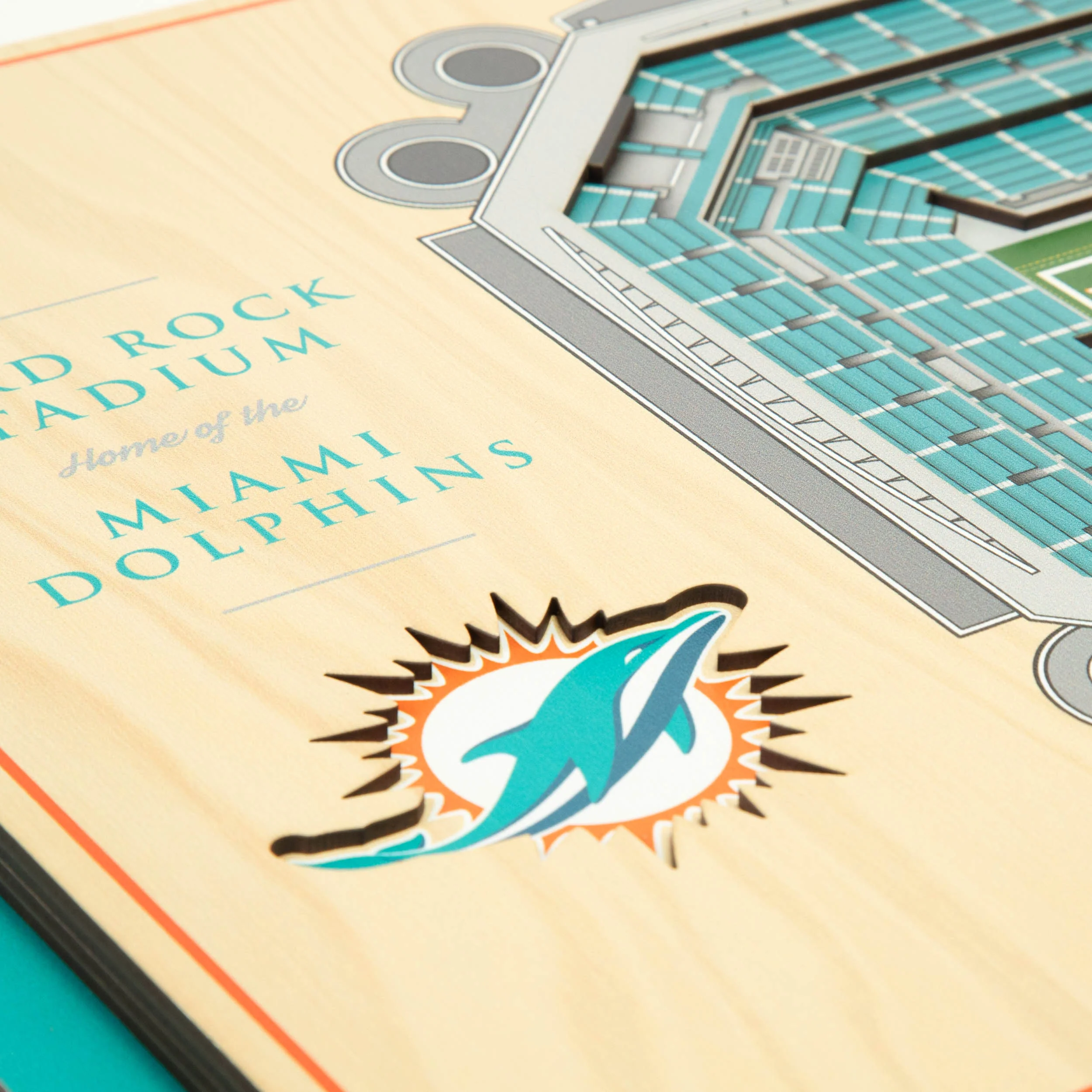 NFL Miami Dolphins You the fan 5-Layer Stadium View Wall Art - Image 4