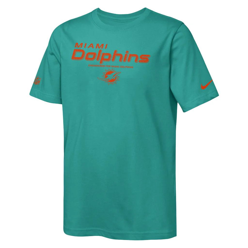 NFL Miami Dolphins Youth Nike Team Issue T-Shirt - Teal - Image 2