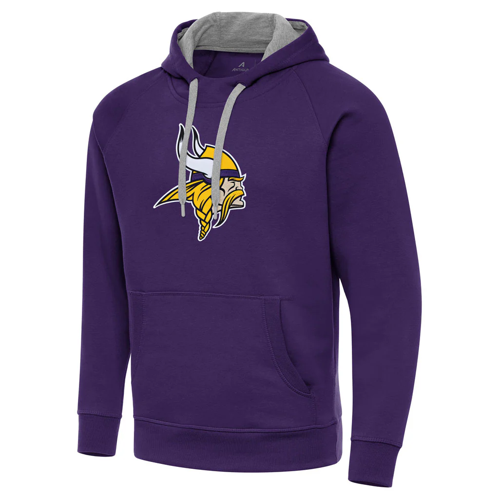 NFL Minnesota Vikings Antigua Full Front Victory Pullover Hoodie - Purple - Image 2