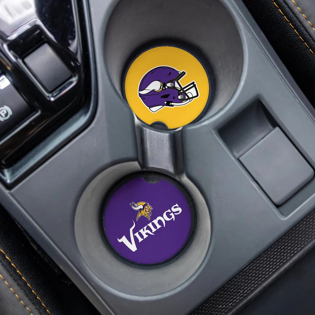 NFL Minnesota Vikings Evergreen 2-Pack Car Coasters - Image 2