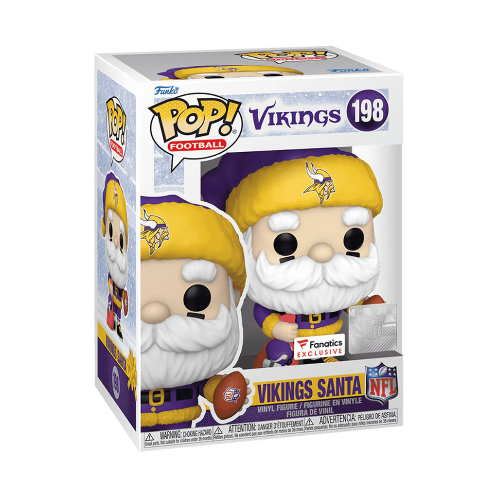 NFL Minnesota Vikings Funko Santa Claus Pop! Vinyl Figure - Image 2