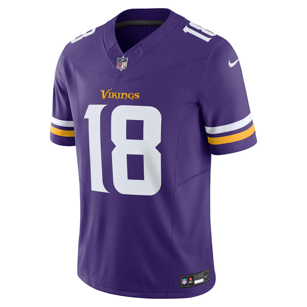 NFL Minnesota Vikings Justin Jefferson Nike Alternate Vapor F.U.S.E. Limited Jersey - Purple - Image 2