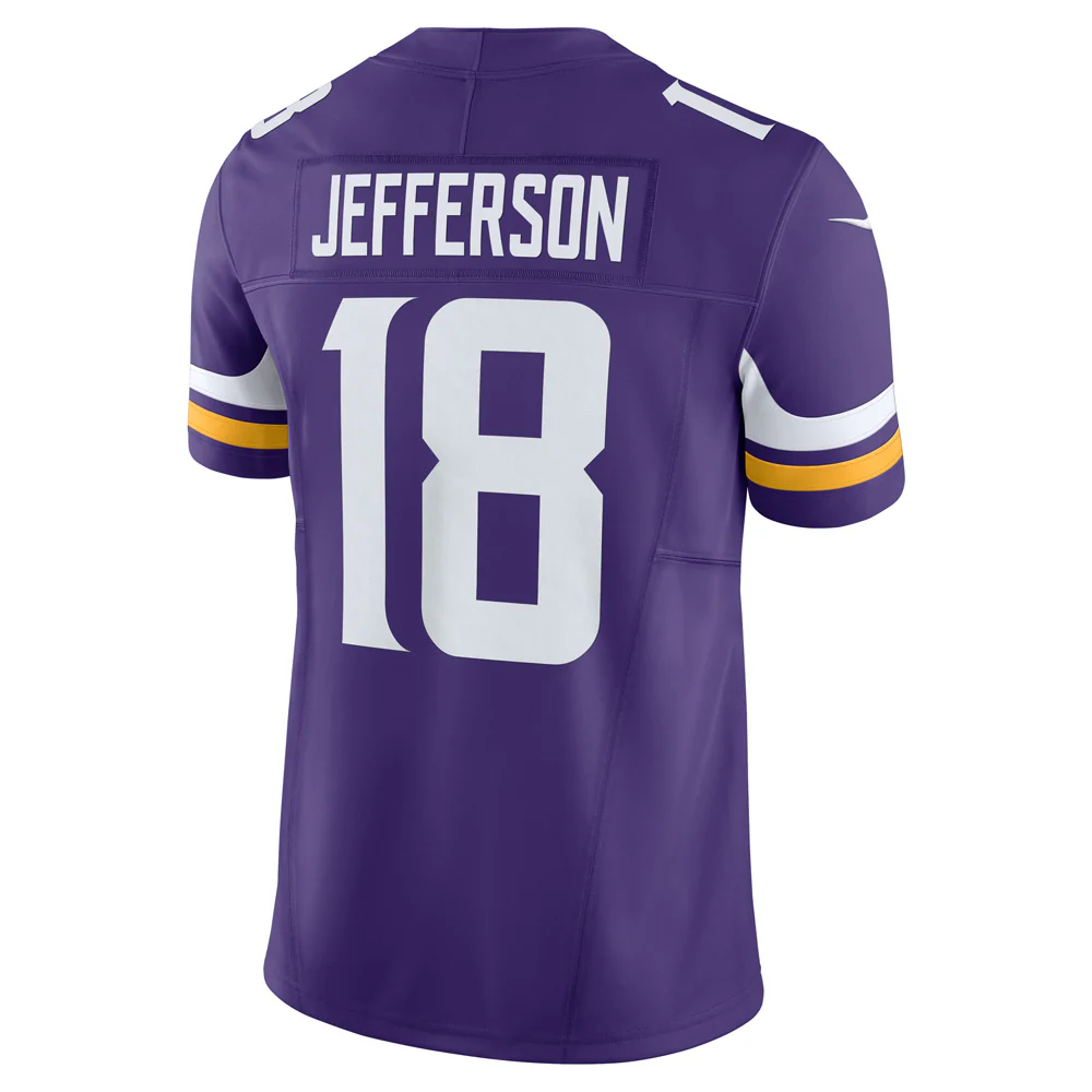 NFL Minnesota Vikings Justin Jefferson Nike Alternate Vapor F.U.S.E. Limited Jersey - Purple - Image 3