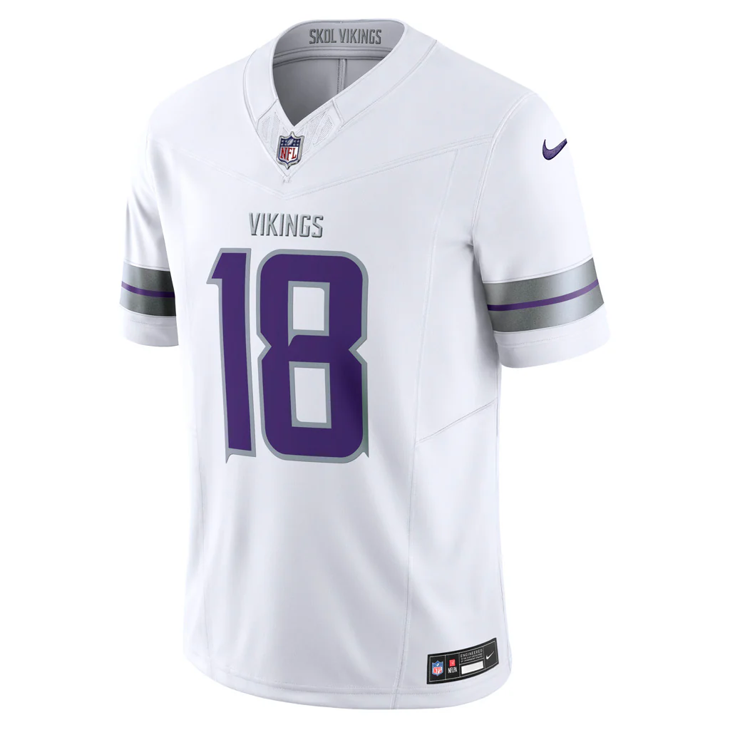 NFL Minnesota Vikings Justin Jefferson Nike Alternate Vapor Limited Jersey - White - Image 2