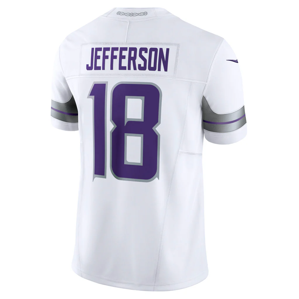 NFL Minnesota Vikings Justin Jefferson Nike Alternate Vapor Limited Jersey - White - Image 3