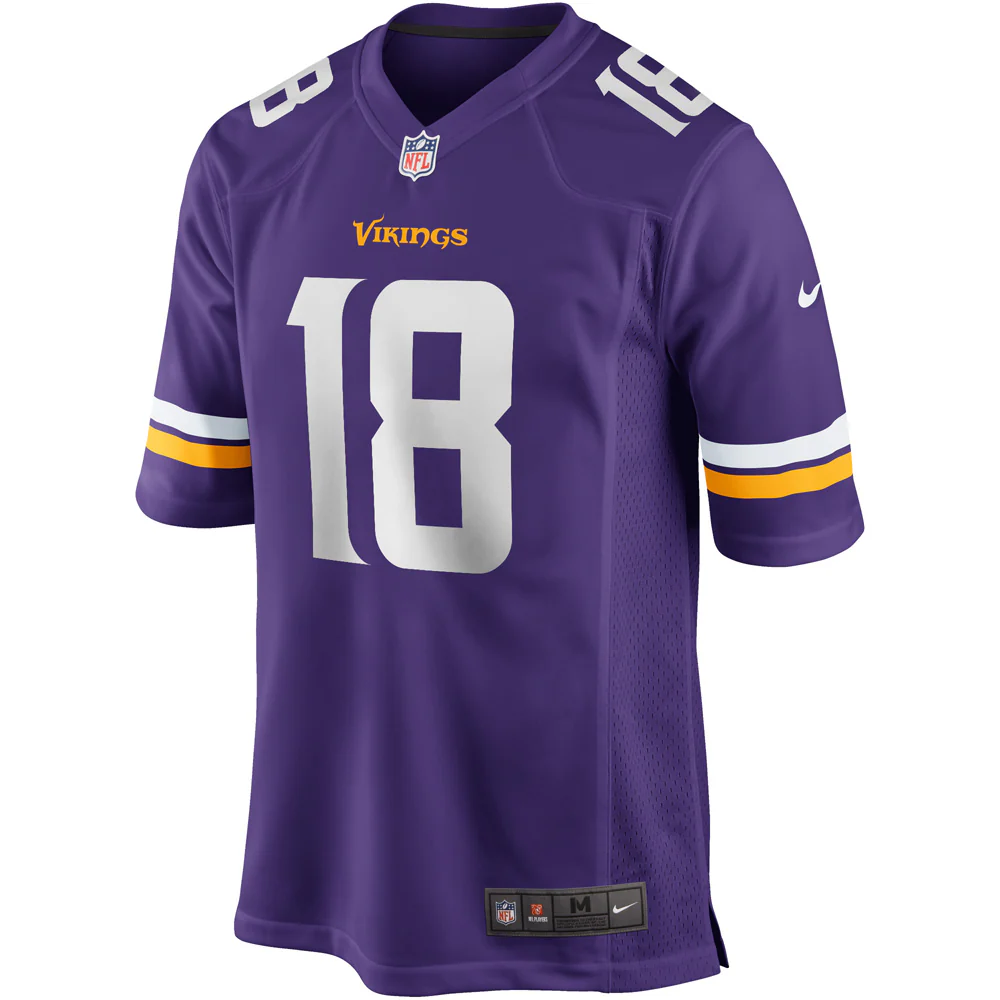 NFL Minnesota Vikings Justin Jefferson Nike Home Game Jersey - Purple - Image 2