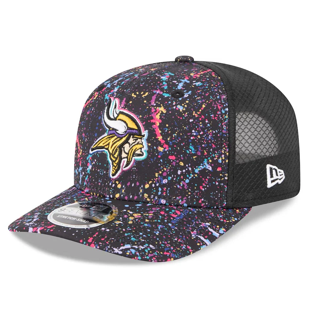 NFL Minnesota Vikings New Era 2025 Crucial Catch 9SEVENTY Stretch-Snapback Hat - Black - Image 2