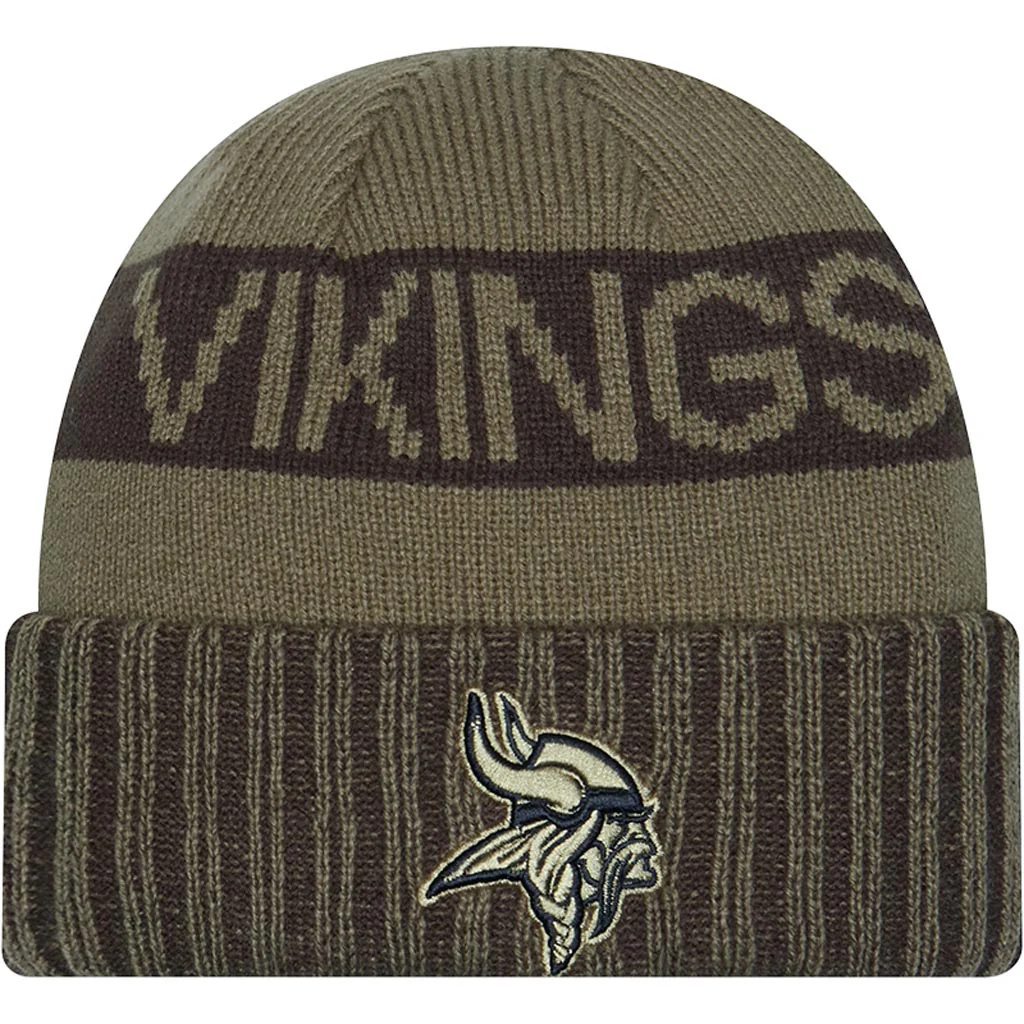 NFL Minnesota Vikings New Era 2025 Salute to Service Knit Hat - Green