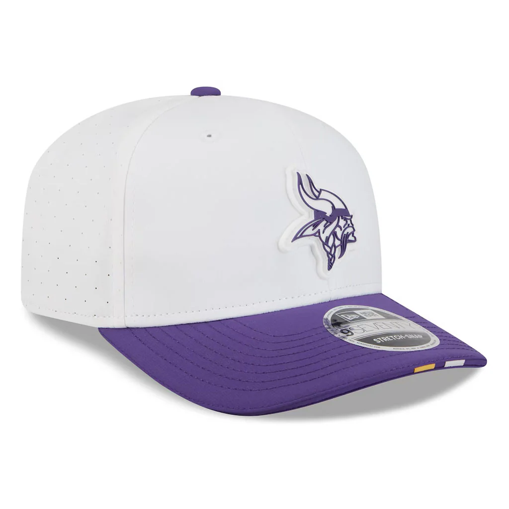 NFL Minnesota Vikings New Era 2025 Training 9SEVENTY Stretch Snap Hat - White - Image 2