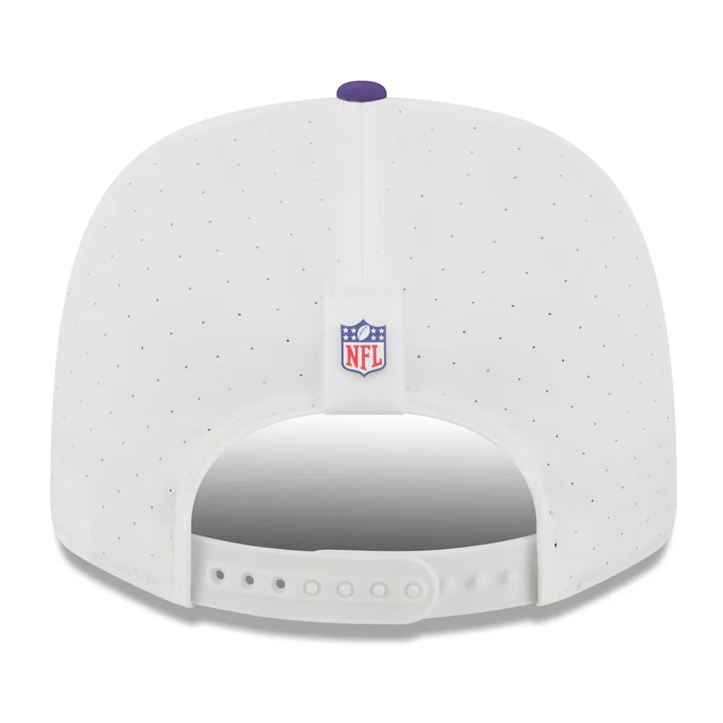 NFL Minnesota Vikings New Era 2025 Training 9SEVENTY Stretch Snap Hat - White - Image 3