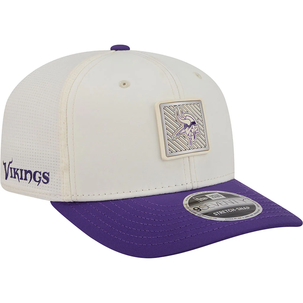 NFL Minnesota Vikings New Era 2026 Training 9SEVENTY Stretch Snapback Hat - Cream - Image 2