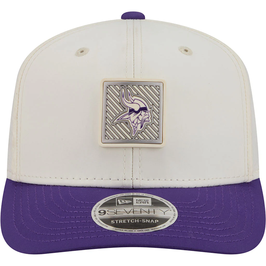 NFL Minnesota Vikings New Era 2026 Training 9SEVENTY Stretch Snapback Hat - Cream - Image 3