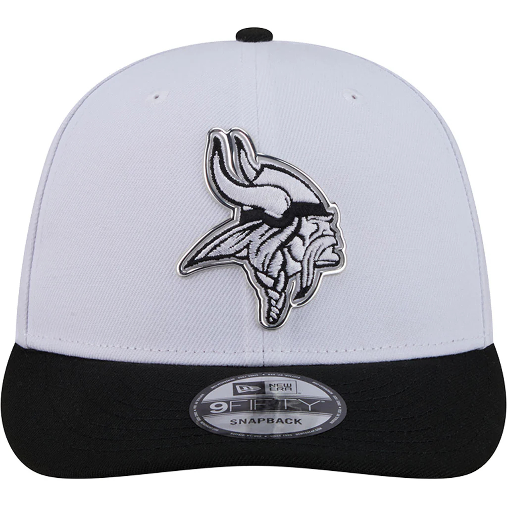 NFL Minnesota Vikings New Era Black & White 2026 Draft 9FIFTY Snapback Hat - White - Image 3