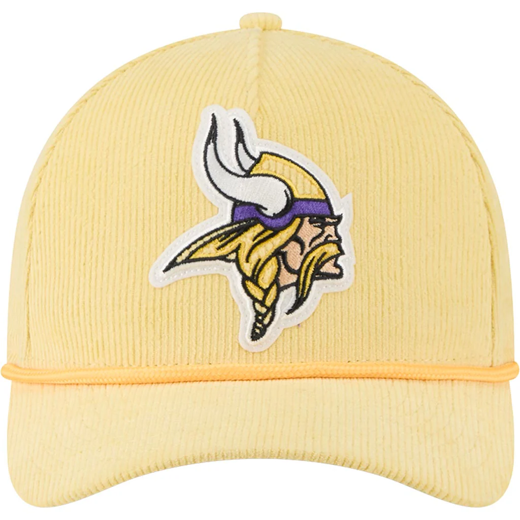 NFL Minnesota Vikings New Era Corduroy 9FORTY A-Frame M-Crown Snapback Hat - Gold - Image 3