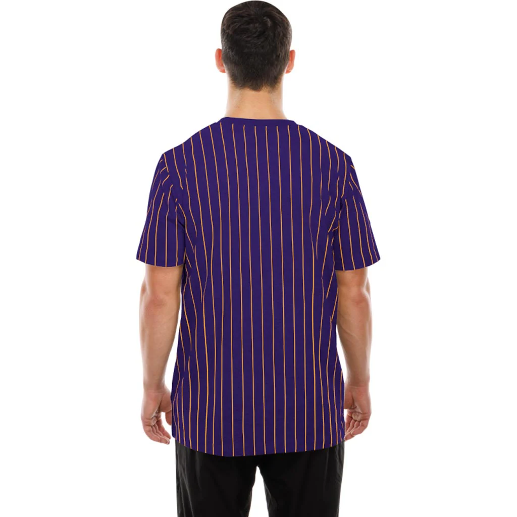 NFL Minnesota Vikings New Era Pinstripe T-Shirt - Purple - Image 2