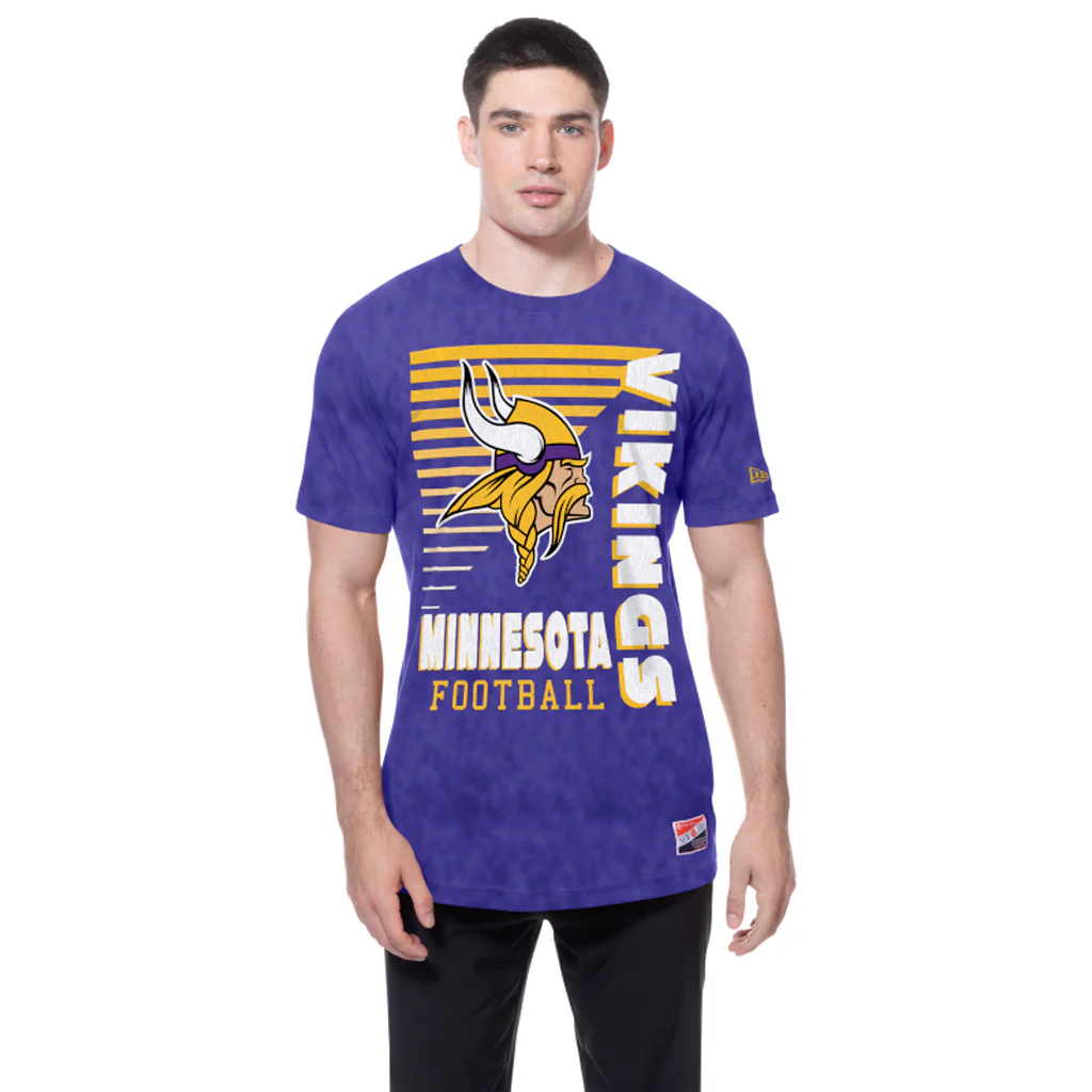 NFL Minnesota Vikings New Era Throwback Wash T-Shirt - Purple