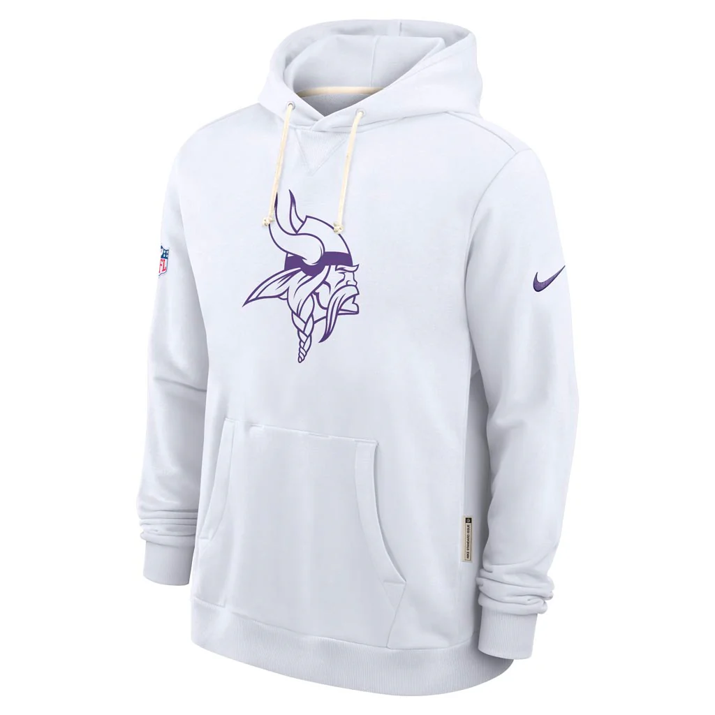 NFL Minnesota Vikings Nike 2025 Sideline Standard Issue Alt Pullover Hoodie - White - Image 2
