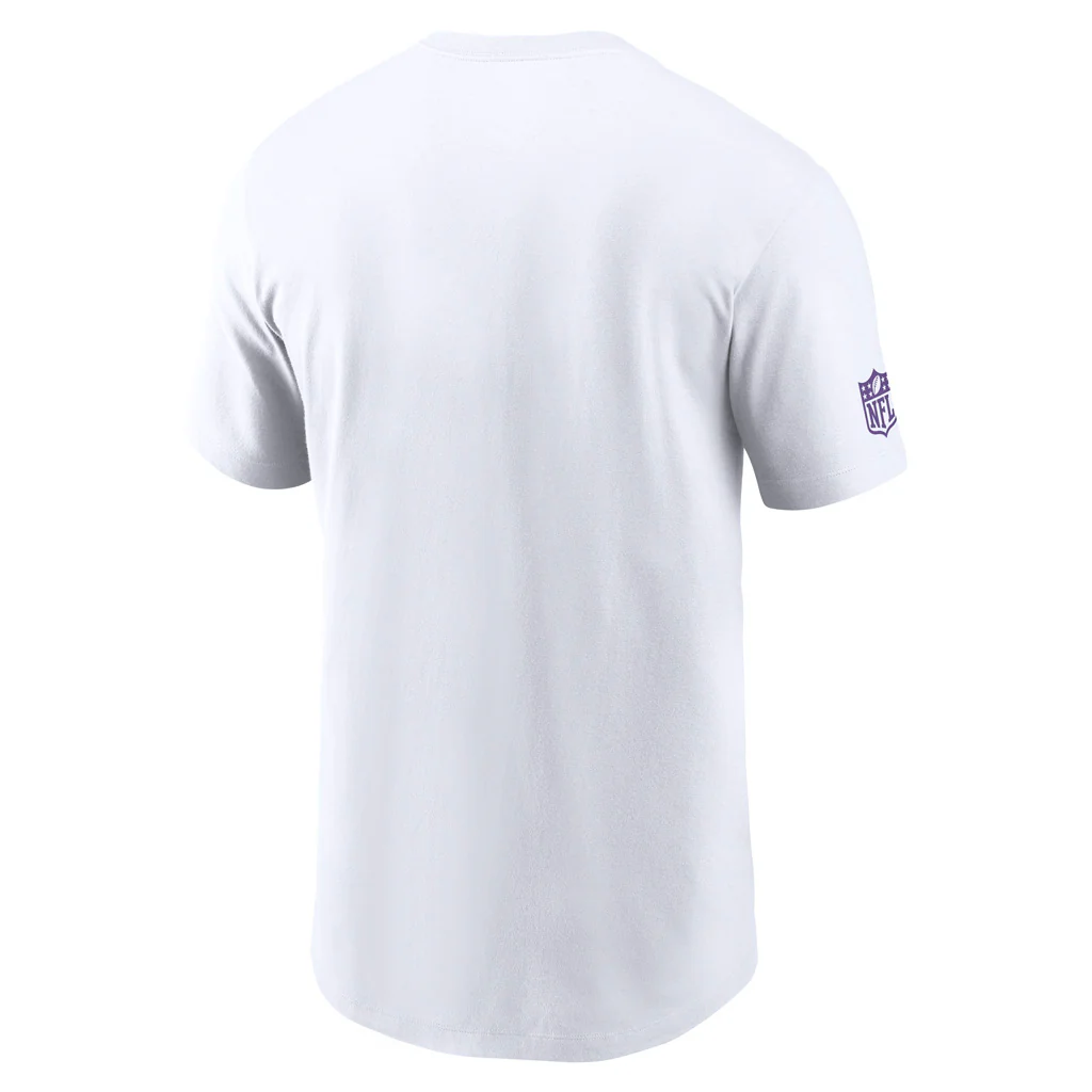NFL Minnesota Vikings Nike Dri-Fit Crew Alternate T-Shirt - White - Image 3